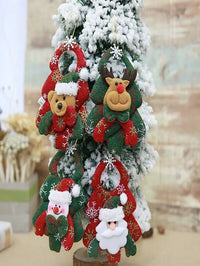 Adornos navideños en forma de aro