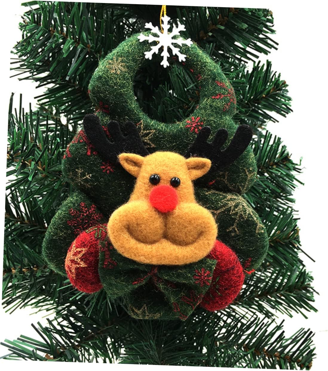 Adornos navideños en forma de aro
