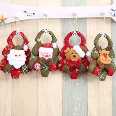 Adornos navideños en forma de aro