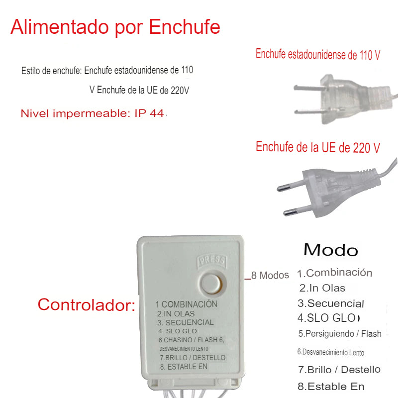 Guirnaldas de Luces Led forma de árbol