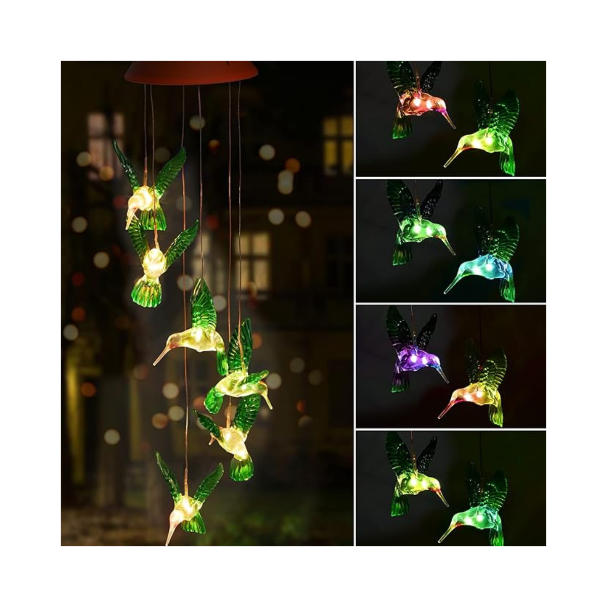 Campanillas de Viento forma de colibrí