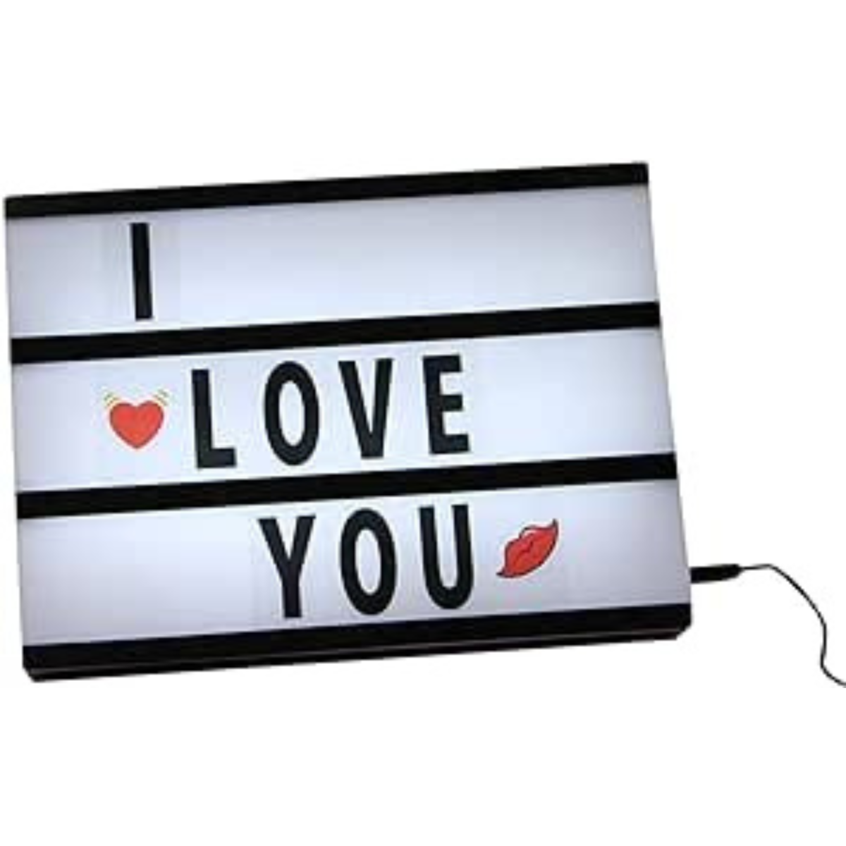Cartel de letras con Luz LED A4