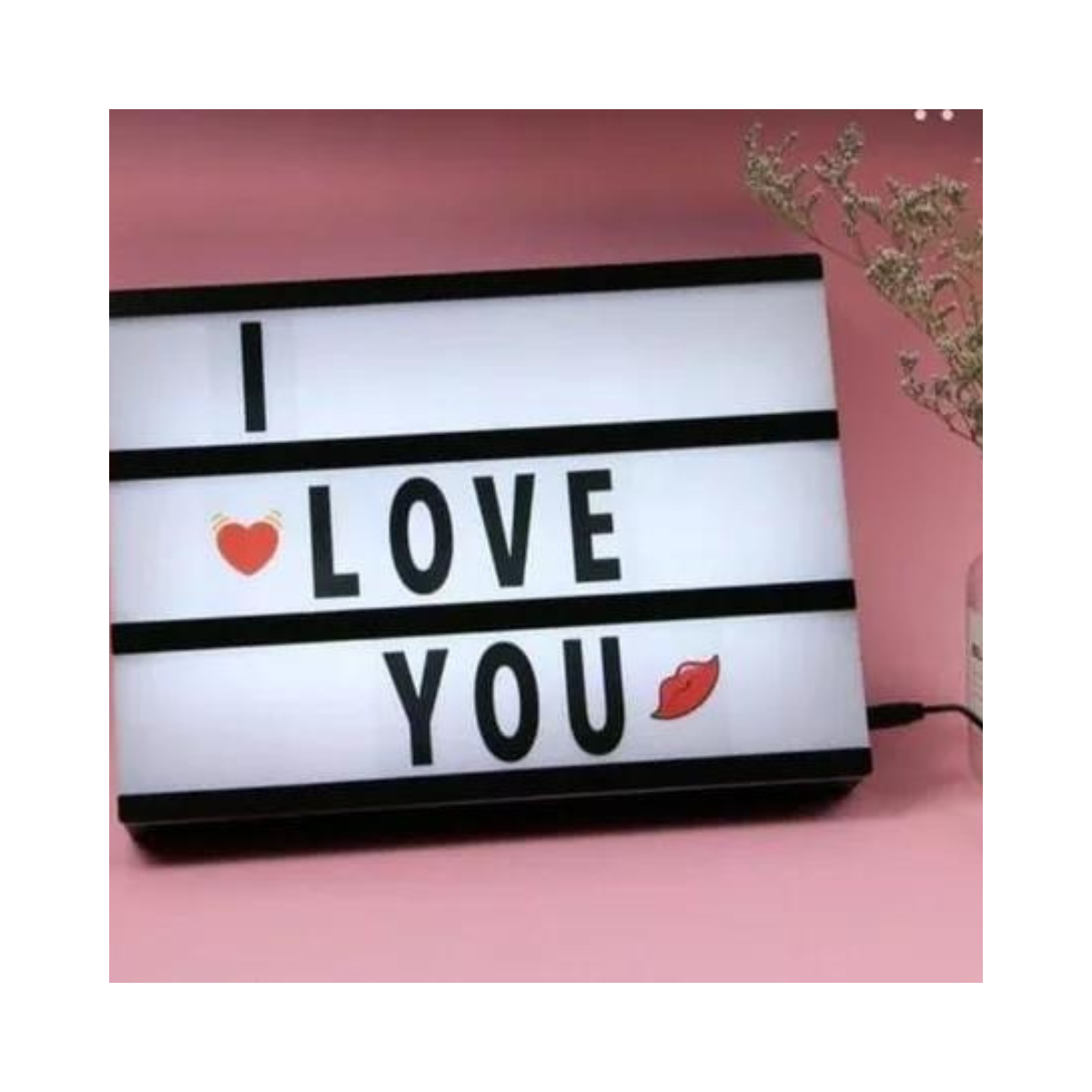 Cartel de letras con Luz LED A4