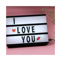 Cartel de letras con Luz LED A4