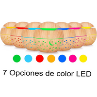 Lámpara Humidificadora de Madera Stars