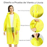 Poncho de Lluvia Portátil Amarillo