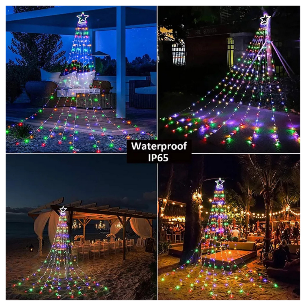 Guirnalda Estrella de Árbol LED Solar