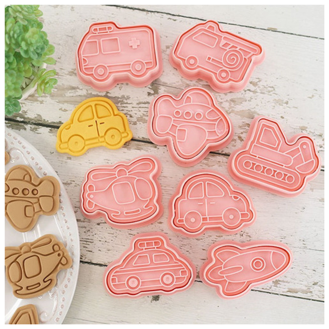8 Cortadores Vehículos Para Galletas