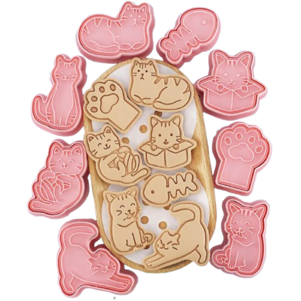 8 Cortadores Gatitos Para Galletas