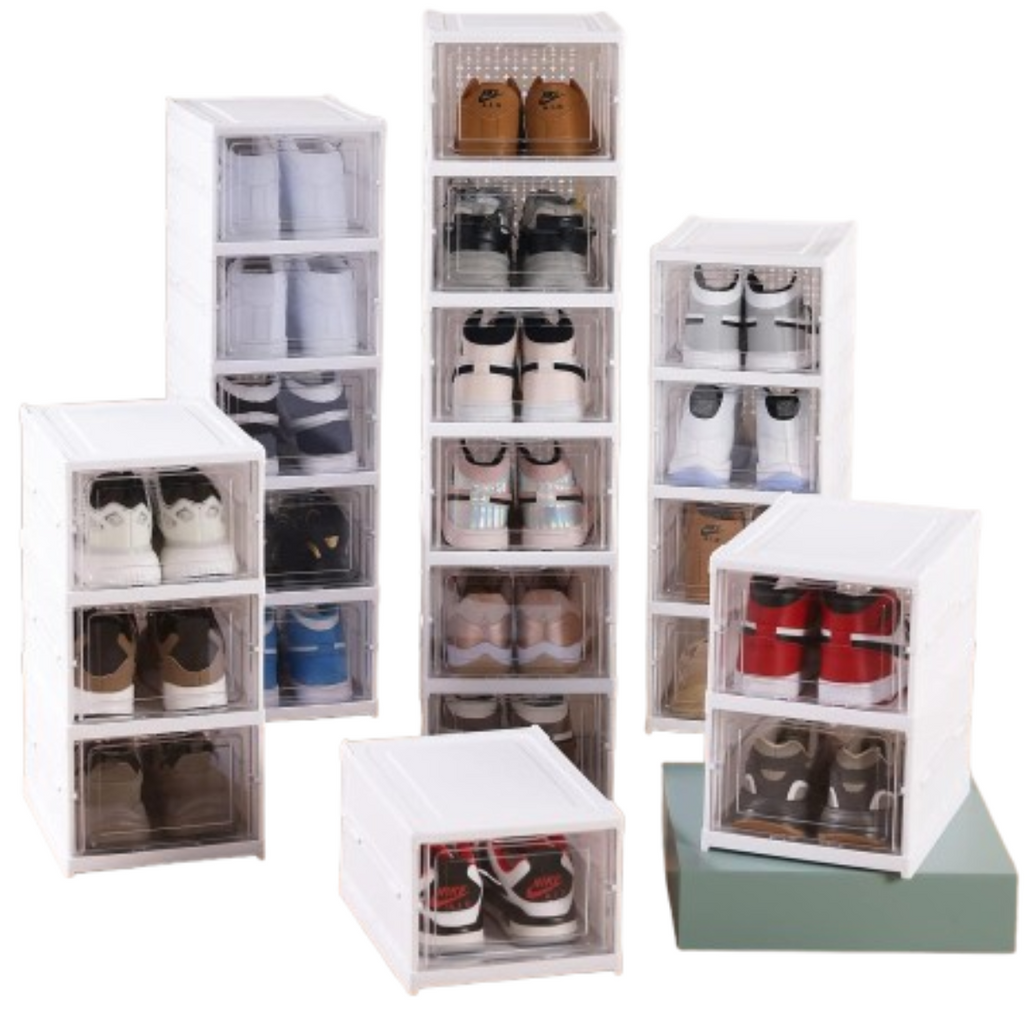 Caja Zapatos Apilable Rayados