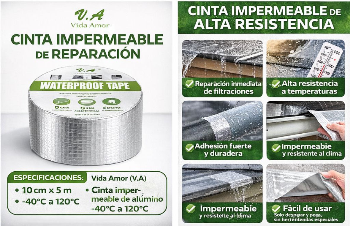 Cinta Tapa Gotera De Butilo aplicación
