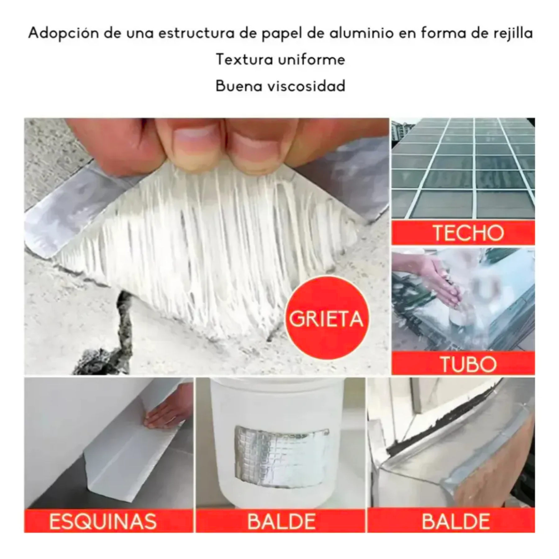 Cinta Tapa Gotera De Butilo uso