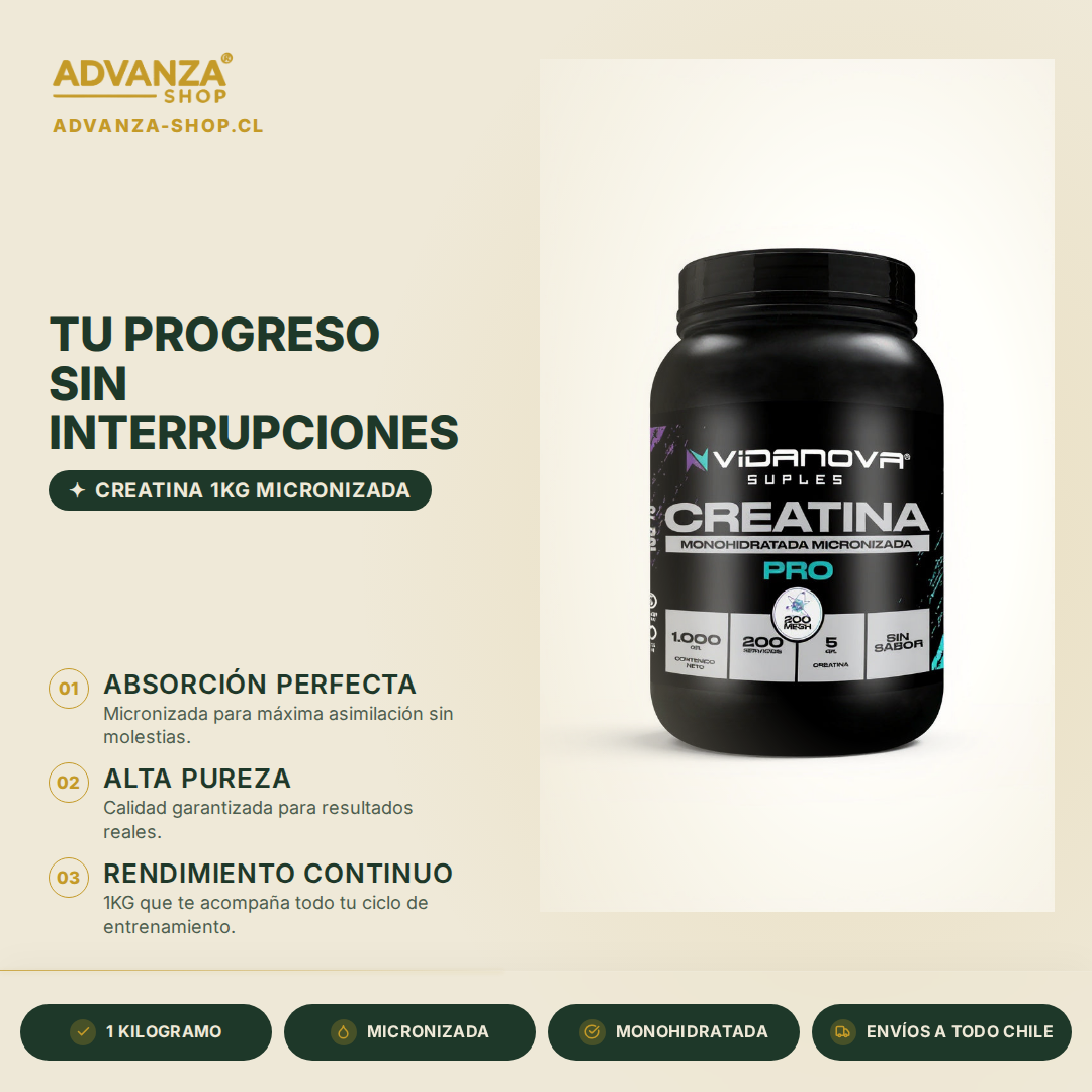 Creatina 1KG Monohidratada Micronizada