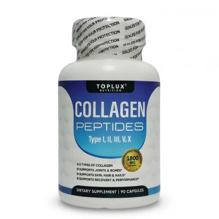 Toplux Collagen Peptides 90 cápsulas frente
